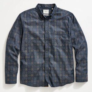 NEW Billy Reid Tapestry Tuscumbia Shirt Button-Down - Carbon Blue - Men's S